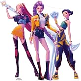 KPop Demon Hunters HUNTR/X Cardboard Cutout Standee | Life Size Character Display for Fans, Parties, or Room D&eacute;cor | Rumi, Mira, and Zoey Group Cardboard Figure | Officially Licensed