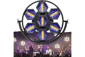 Professional Retro Stage Lights, 63*RGBW + 7*COB Matrix Effect Light with 32-bit Dimming & Strobe, LED Digital Display, Conce