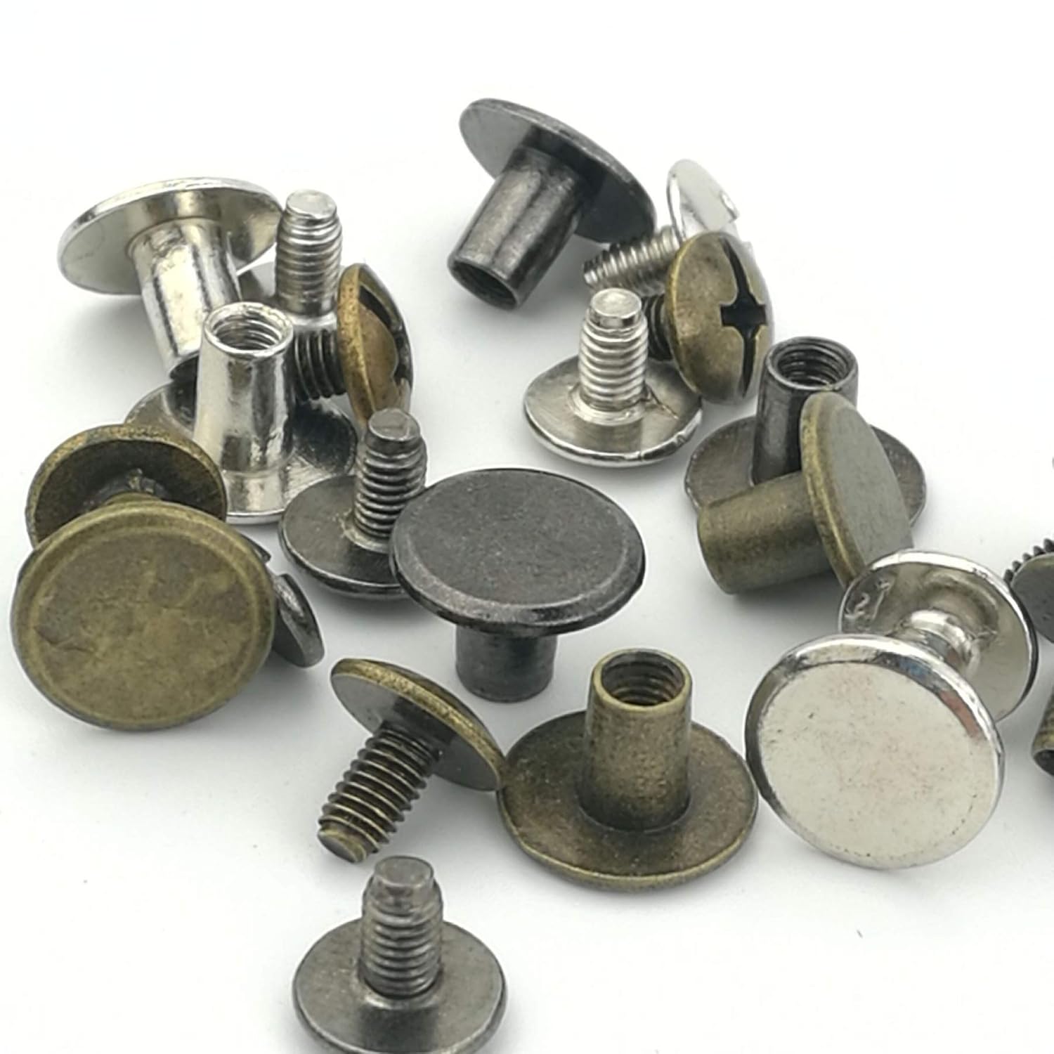 20sets Chicago Screw Round Slotted Head Philip's Head Screw