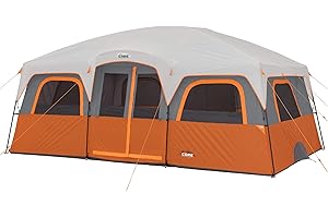 CORE Tent for Family Camping | 10 Person / 11 Person / 12 Person Large Multi Room Cabin Tents for Car Camping & Outdoor Adventures
