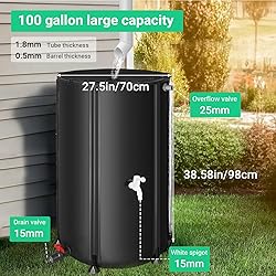 FAMIROSA 100 Gallon / 378L Collapsible Rain