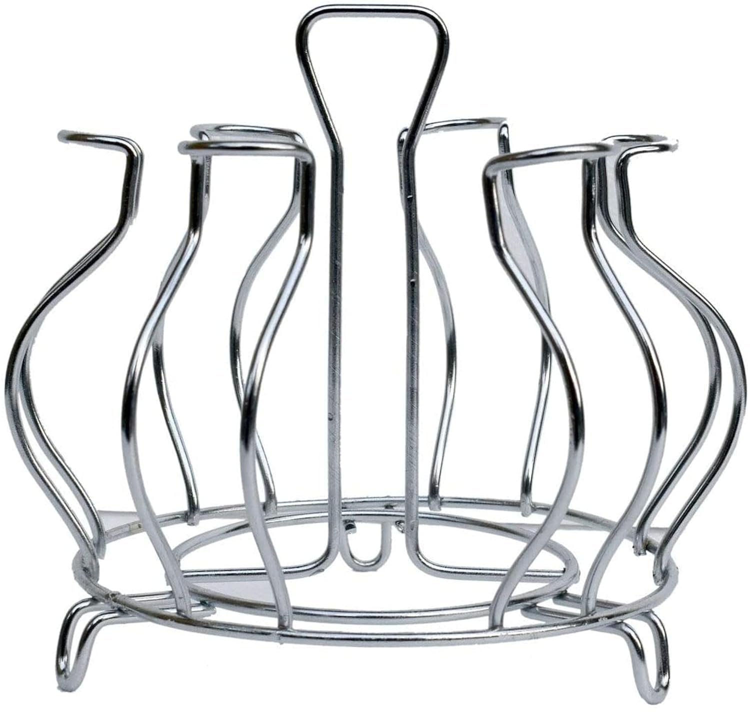 BIZLOM Stainless Steel Flower Design Water Glass Stand Holder for