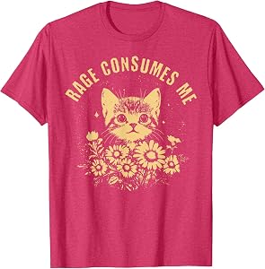 Rage Consumes Me Cute Cat Meme T-Shirt