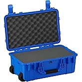 Condition 1 22" Large Rolling Lockable Hard Storage Case with Foam, Waterproof Protective Box for Camera, Tactical, Scientific Gear, Made in USA, 300, 21.84"x13.82"x9"
