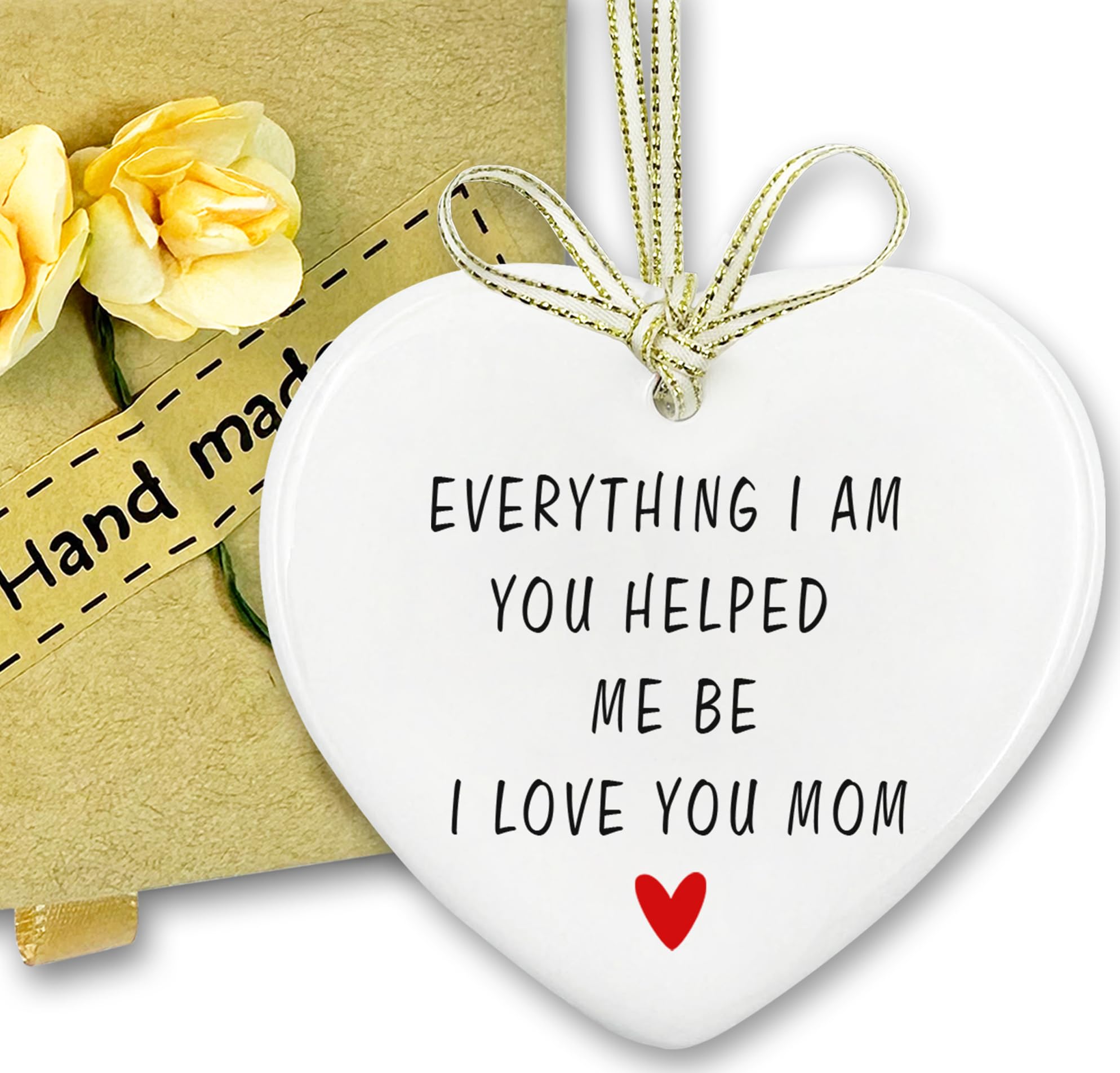 Gifts for Mother from Daughter Son, Best Mom Presents Ideas, Funny Mothers Day, Birthday Gift for Mum, Mother, Mama, Mom Gift Ideas - Christmas Tree Decoration Ceramic Ornament