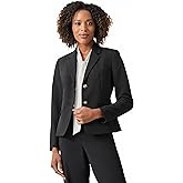 Kasper Womens Classic Stretch Two Button Blazer