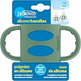 Dr. Brown's Narrow Baby Bottle Handles, Green, 4m+, 1-Pack | 100% silicone removable easy-grip handles for Options+ Narrow baby bottles