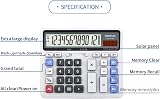 OSALO OS-2135 Pro Extra Large LCD Desk Calculator Solar Battery view 3