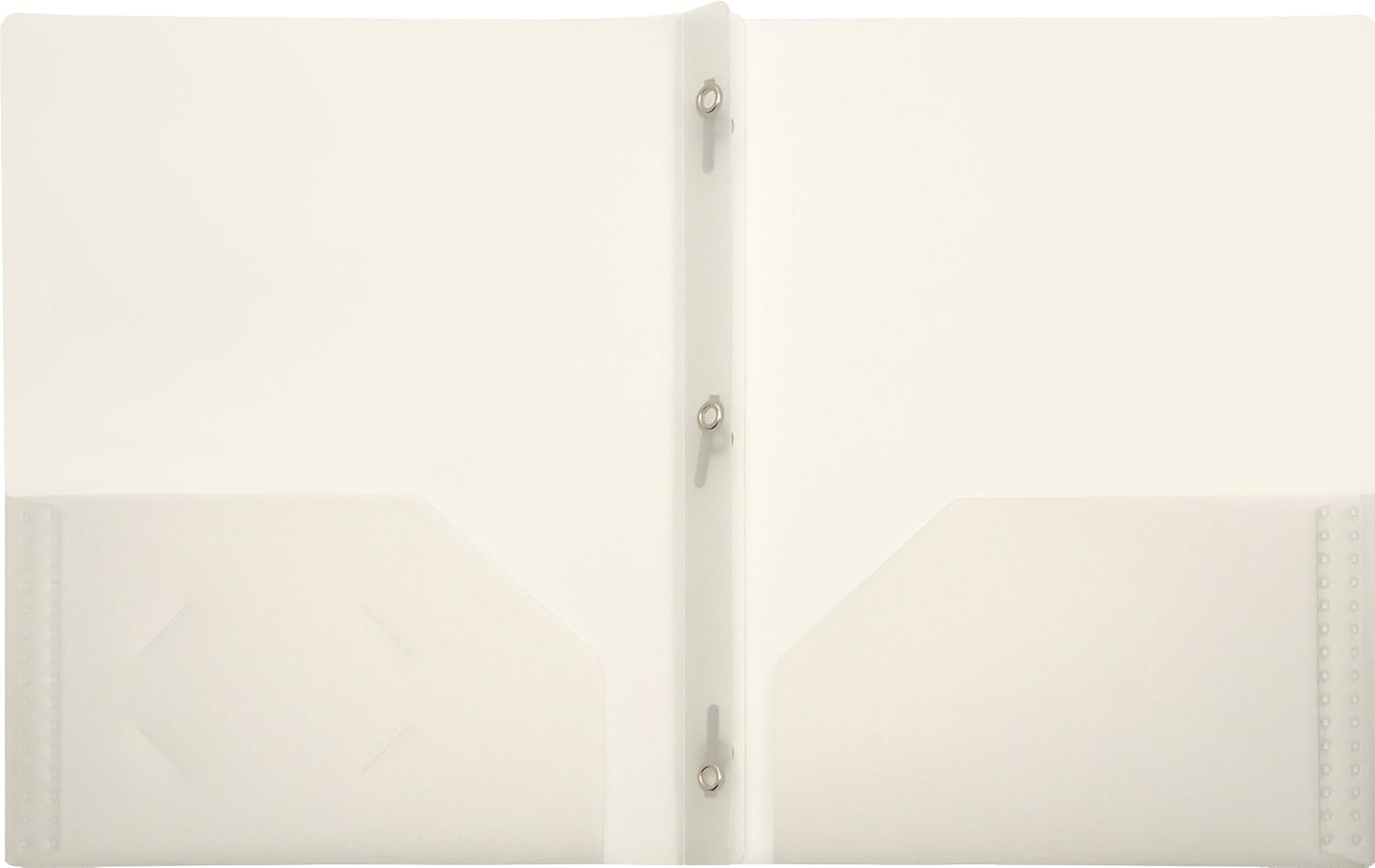 Lion 2-Pocket Plastic Folder with Fasteners, Clear, Pack of 4 (92310-CR-4P) : Colored File Folders : Office Products
