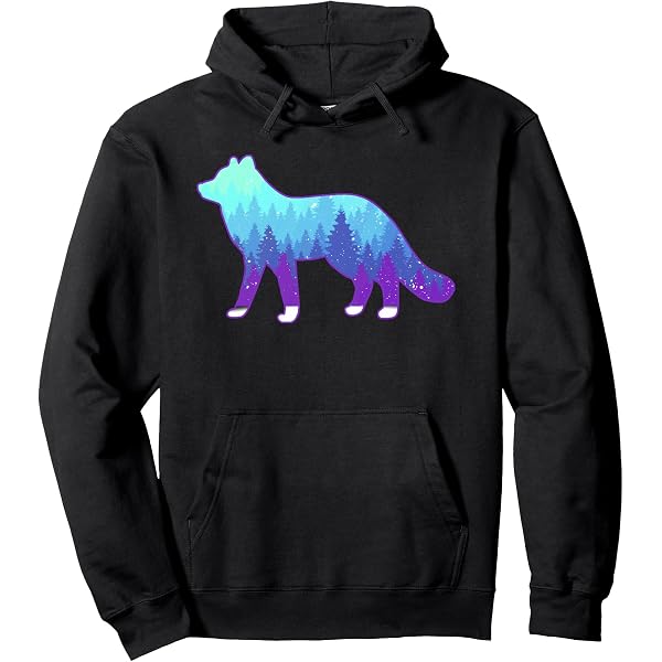 Amazon.com: White Fox - Blue Eyes Art Animal Fox Pullover Hoodie