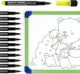 CNMTCCO 12 Magnetic Whiteboard Markers & Eraser Set Fine Tip Dry Wipe Pens view 3