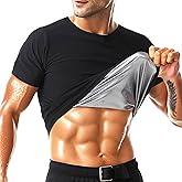 Sauna Shirt for Men Short Sleeve Mens Sauna Suit Sweat Body Shaper Compression Vest Gym Exercise Top