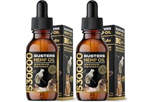 K2xLabs Busters Organic Hemp Oil 530,000 2pack 2month Supply for Dogs and Cats Max Potency Made in USA Omega Rich 3 6 and 9 Hip & Joint Health Natural Soothing Relief