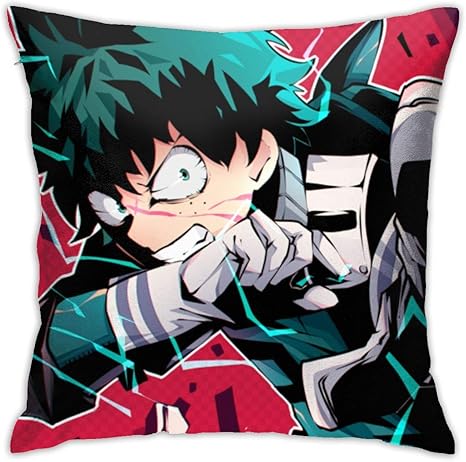 MZZhuBao Angry Izuku Midoriya Bedside Square Soft Cojines Estuche para