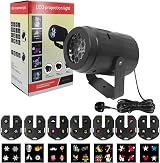 Jsdoin LED Christmas Projector Lights Moving Snowstorm Landscape Lamp Holiday view 6