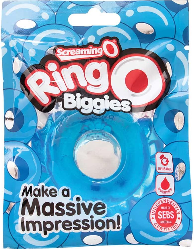 Screaming O Ringo Biggies Colossal Cock Ring, Blue - Image 3