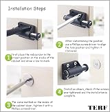 TERF Push to Open Door Catch Black Magnetic Pressure Release Latch 2 Pack view 5