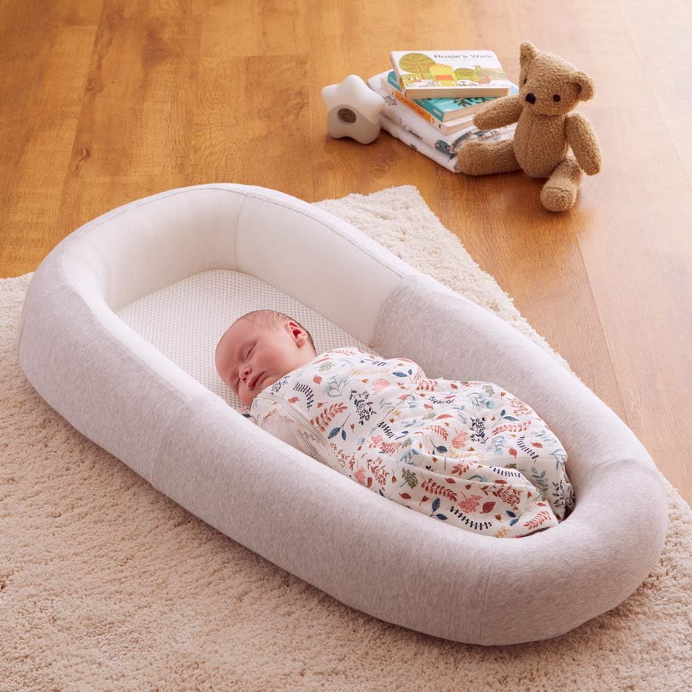 PurFlo Replacement Sleep Tight Baby Bed Cover, Minimal Grey, Soft and Breathable Fabric, Easy Fit Design, Machine Washable