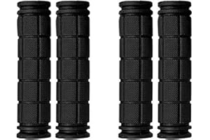 PLATT Bicycle Handlebar Grips Colorful Rubber Mushroom Grips for BMX/MTB/Boys and Girls Kids Bikes (2 Pairs)