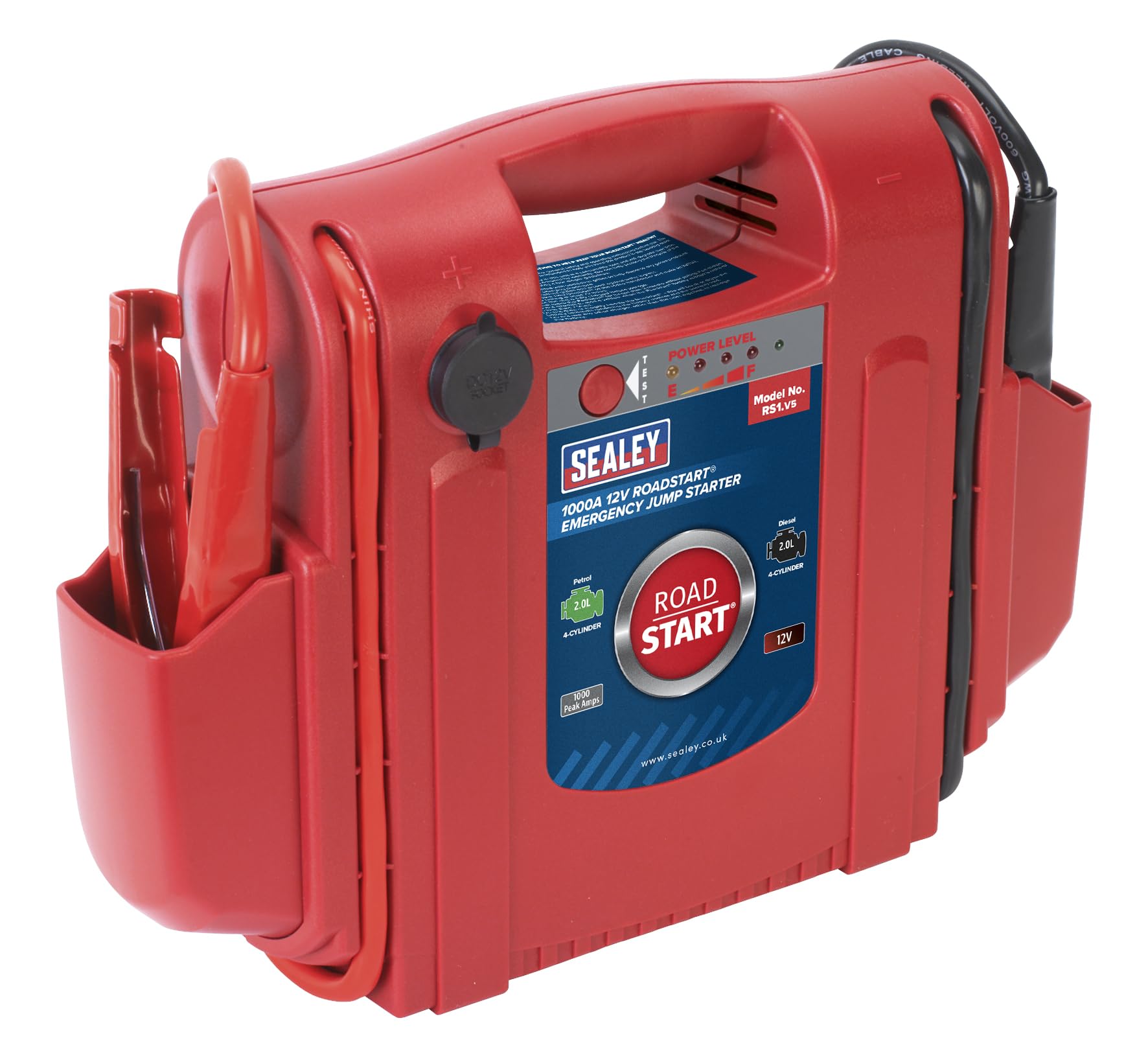 Sealey Rs1 Roadstart Emergency Power Pack 12V 1000 Peak Amps