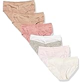 Warner's womens Blissful Benefits Dig-free Comfort Waist With Lace Cotton Hipster 6-pack Ru2266w