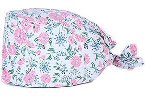 Kousenpu Working Cap Scrub Cap with Sweatband,Adjustable Scrub Caps for Women Men,One Size