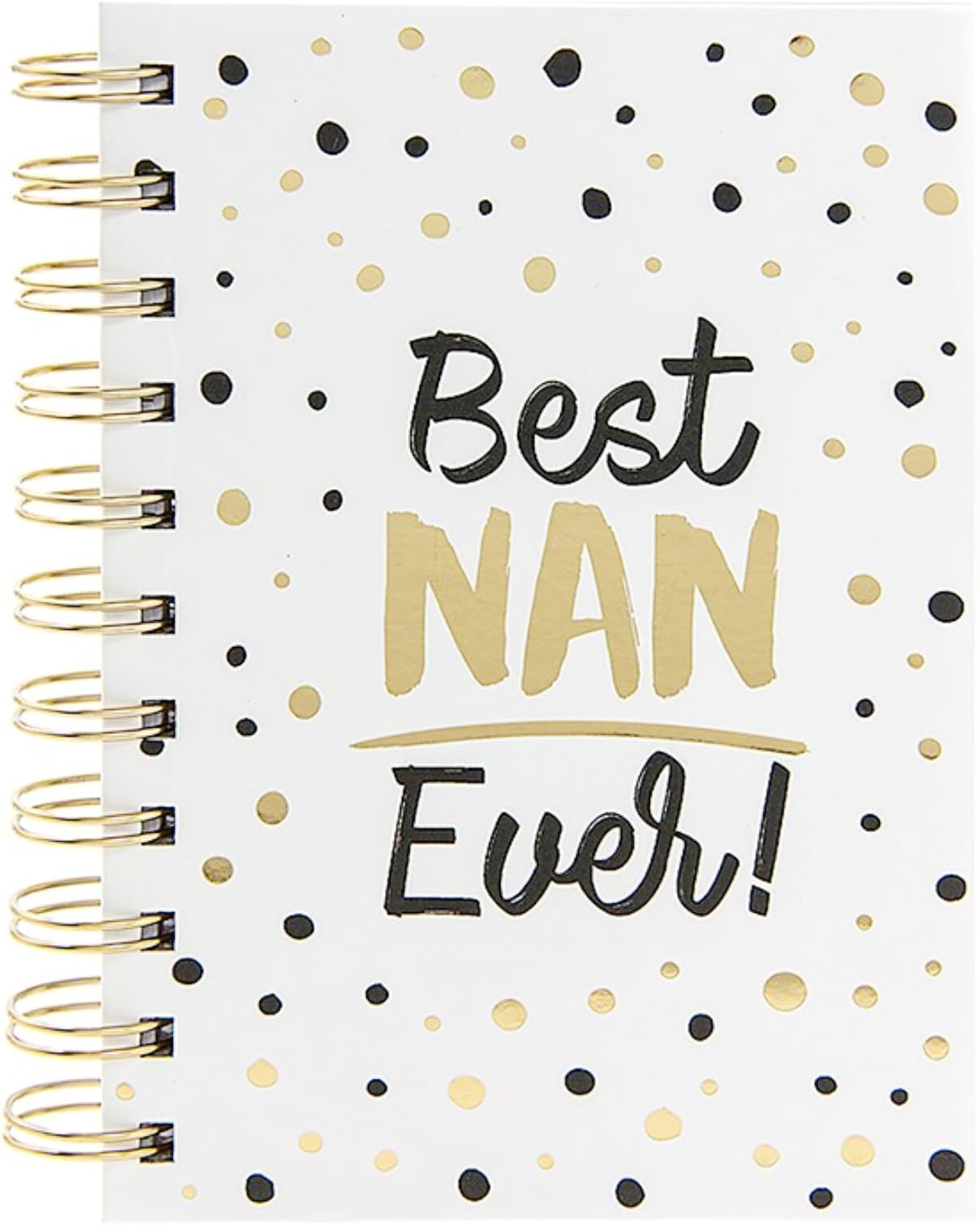 Best Nan Ever A6 Wirebond Hard Cover Notebook - Ruled 100 Double Side Pages
