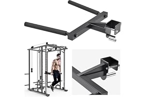 Kipika Y-Shaped Dip Bar for Power Cage with 5/8" or 1" Hole - Dip Bar Attachments for Home Gym - Heavy Duty Power Rack Attachments - Squat Rack Accessories for Strength Training