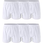 Norcotton Men's Boxers Underwear, Moisture-wicking Cotton Boxers, Tagless Design with ComfortFlex Waistband, 6-Pack