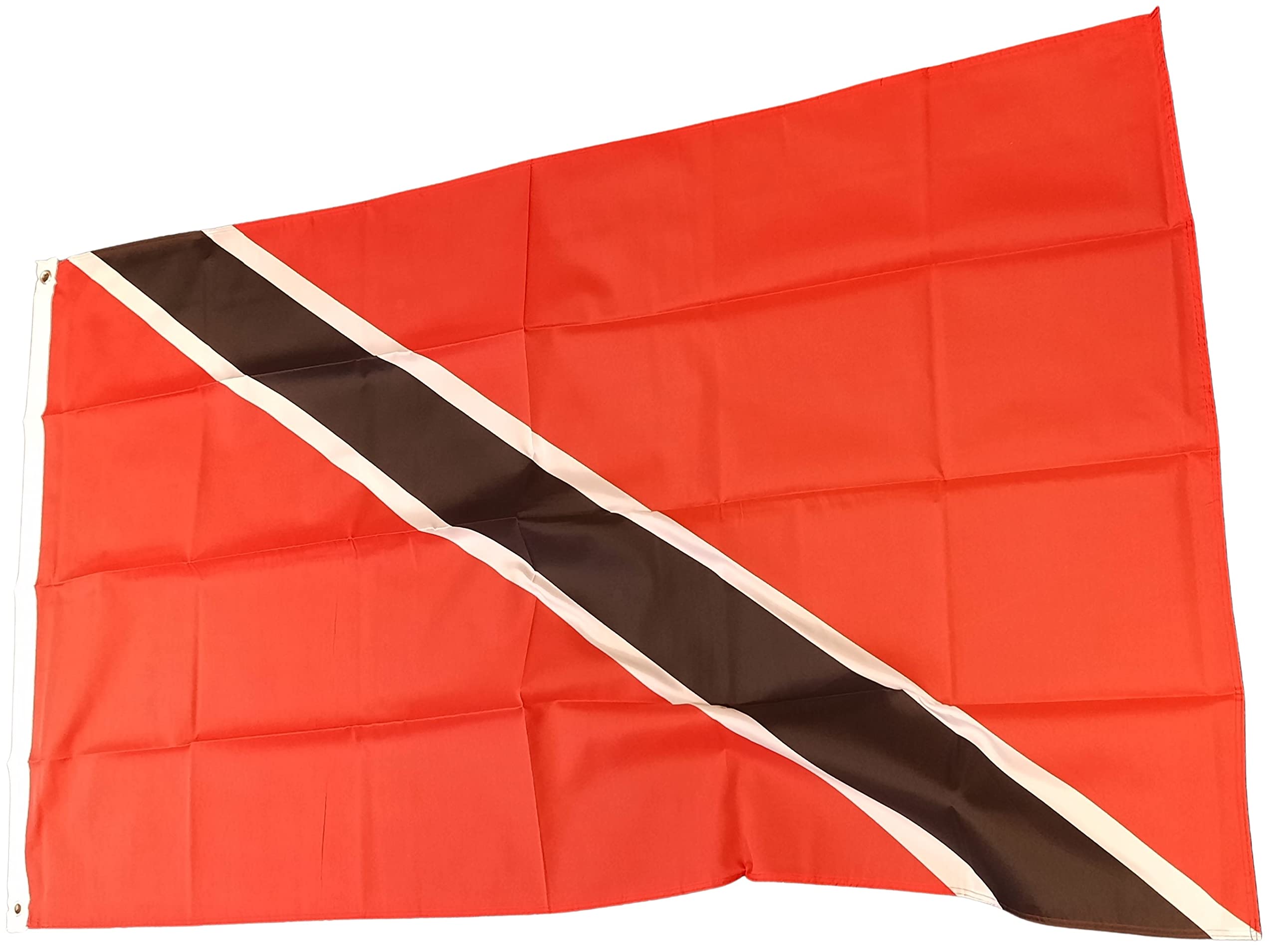 NWFlags Trinidad & Tobago Flag 5ft x 3ft 75d Premium Polyester Suitable For Flagpoles | Strong Polyester 5x3 foot material Trinidad flag with Eyelets