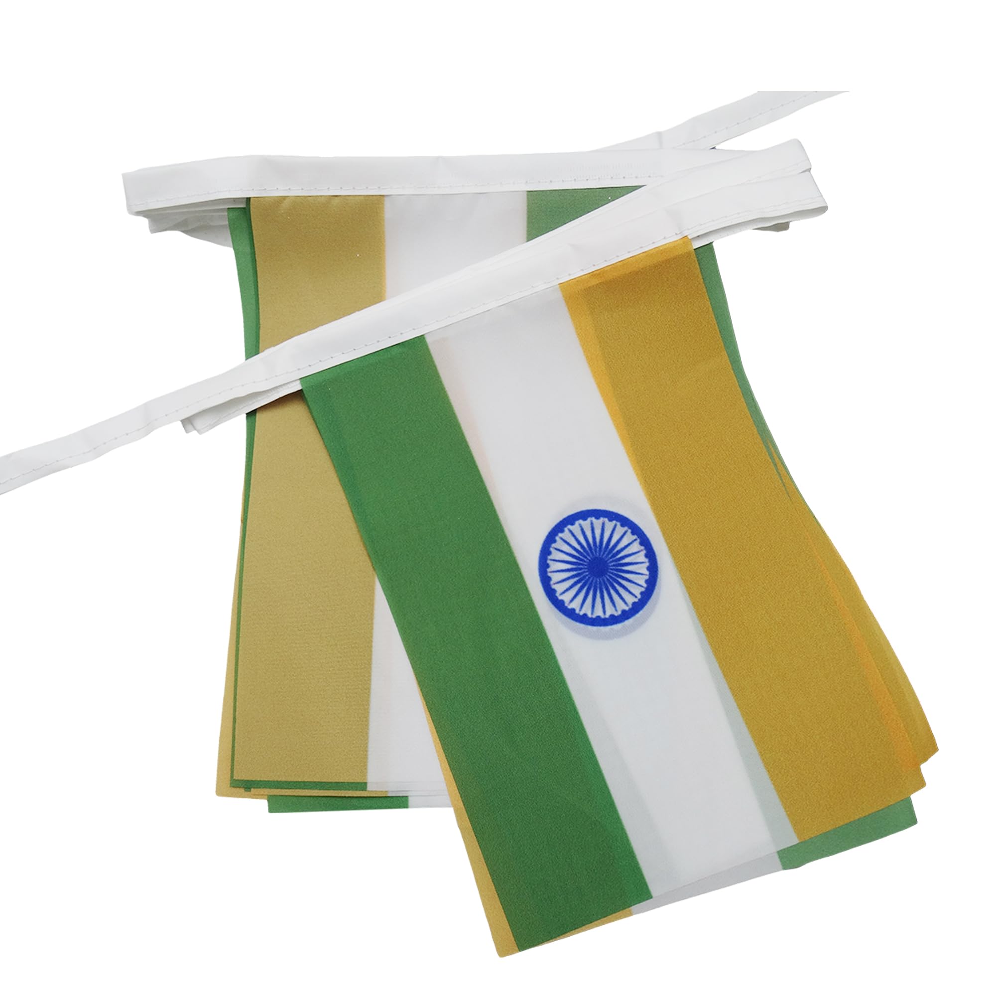 AZ FLAG India Bunting Flag, 20 Ft Garland with 20 Small Indian Flags 8'' x 6'', 100% Polyester String Pennant, 6 meters — image 1