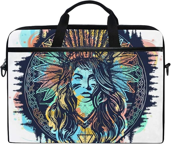 Xling Laptop Handle Bag Tribal Ethnic African Egyptian 14