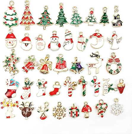 Immagini Di Bambini Per Natale.Ciondoli Di Natale Per Collana Charm Per Braccialetto Per Creazione Di Gioielli Regalo Per Bambini Per Compleanno Natale O Ringraziamento Confezione Da 40 Amazon It Casa E Cucina