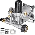 MUTURQ 3/4" Shaft Horizontal Pressure Washer Pump, Easy Adjust 2000-3000 PSI, 2.5 GPM, OEM Replacement Pump for Simpson, Honda GC 160, Homelite, and Most Power Washer