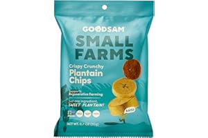 GoodSAM Baked Sweet Plantain Chips, 0.7oz (Pack of 8) - Non GMO, Vegan, Regenerative Faming, Direct Trade