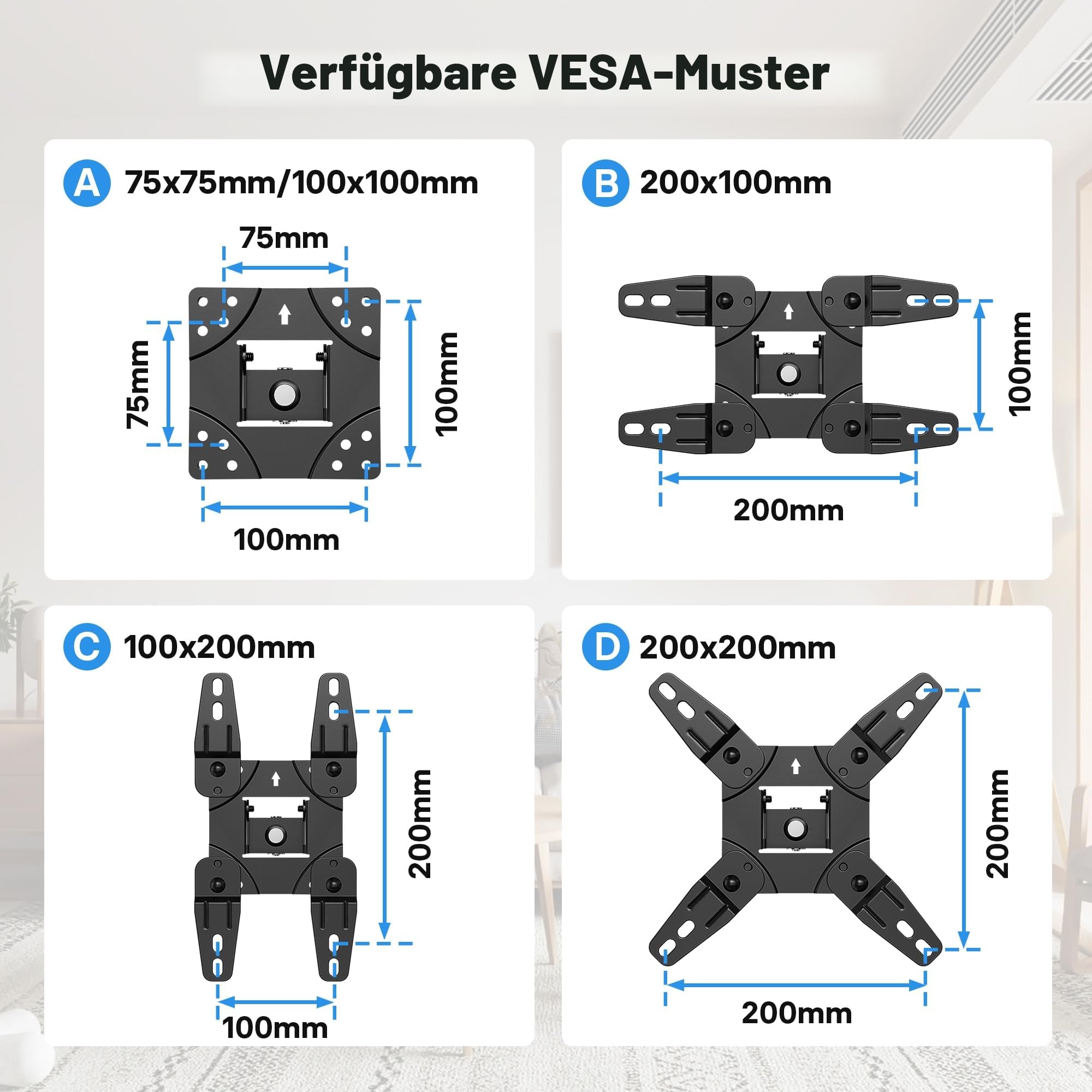 BONTEC TV Wandhalterung Schwenkbare, Neigbare, Drehbar Fernseher Halterung für 13-42 Zoll LED LCD OLED Flach/Curved-Fernseher bis zu 20kg, TV-Halterung mit 400 mm Auszug, Max VESA 200x200mm 7