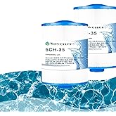 Savener® 5CH-35 PMAX50 Hot Tub Spa Filter Cartridge, Replaces Unicel 5CH-35, Filbur FC-0300, PAS35P, AK-90109, PLF5CH-35, 05015, SD-00780/SD-00650, Maax 104309, 35 Sq. Ft, 2 Pack