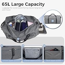 Fmeida 65L Duffle Bag with Shoes