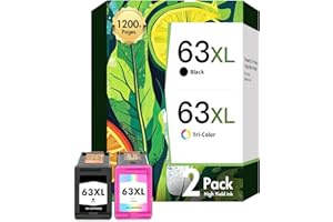 INKALFA 63 63XL Ink Cartridge Combo Pack Replacement for OfficeJet 3830 Envy 4520 Ink Cartridges Black and Color for HP OfficeJet 4650 5255 5258 4655 5200 Envy 4512 DeskJet 1112 2130 3630 Printer 2-Pack