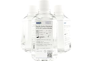 UFC BIO Sterile Saline Solution, 0.9% – USP Grade - Multi-Use Wound Wash, Piercing & Tattoo Aftercare – 0.05μm Filtered, RNase/DNase Free - Made in USA - 500 mL - (4 Pack - 2000 mL Total)