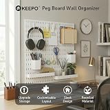 Keepo Pegboard Modular Hanging Wall Organizer Kit White 22"x22" Crafts Storage view 2