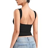 YEOREO Open Back Tank Tops for Women Chelseia Sexy Sleeveless Threaded Summer Backless Shirt Y2k Workout Going Out Tops