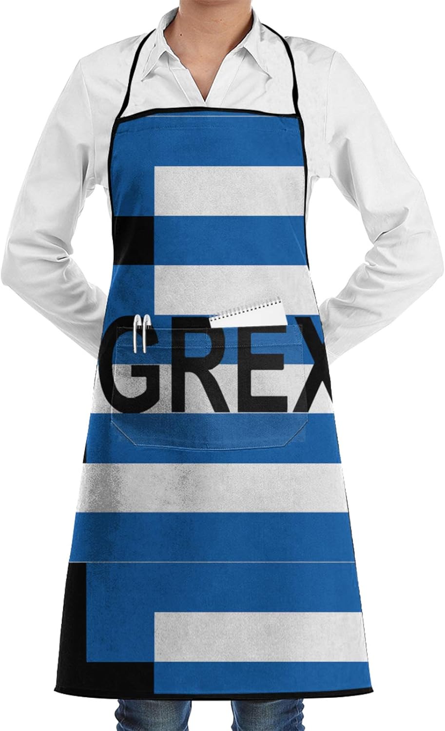 Greece Greek Flag Apron with Pocket for Chef Home