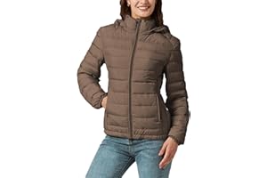 YZG Down Jacket for Women Lightweight Long Sleeve Quilted Puffer Coat with Detachable Hooded