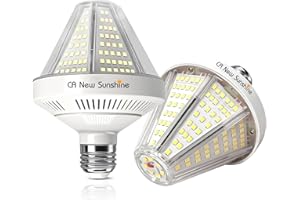 40W LED Corn Light Bulb 2 Pack ， 5000K Daylight White,E26/E27 Medium Base,400W Equivalent 6000 Lumen LED Corn Bulbs Large Are