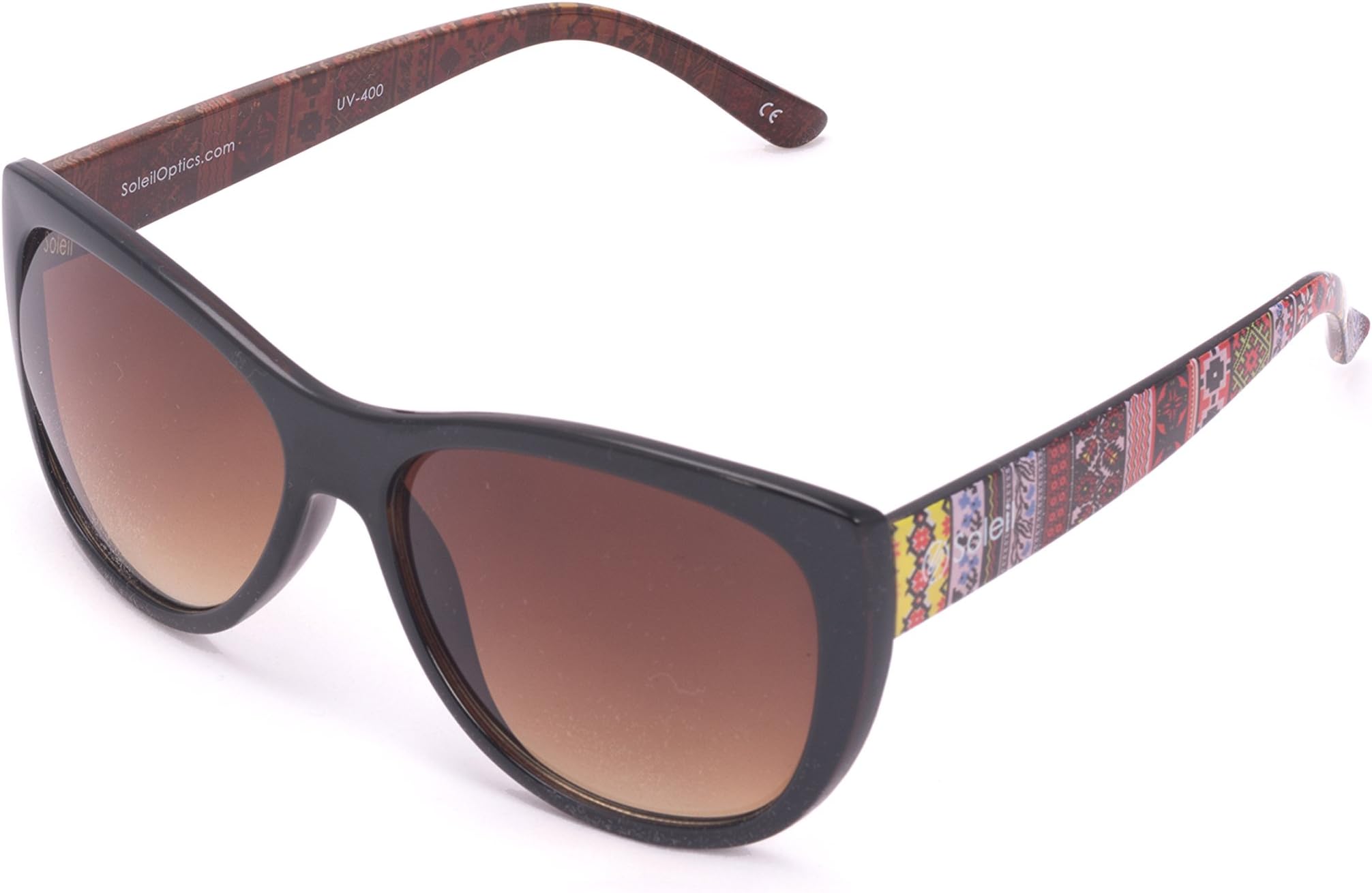 Soleil CANTON Subtle Cateye Profile, Expressive Temple Patterns, Superior Optics