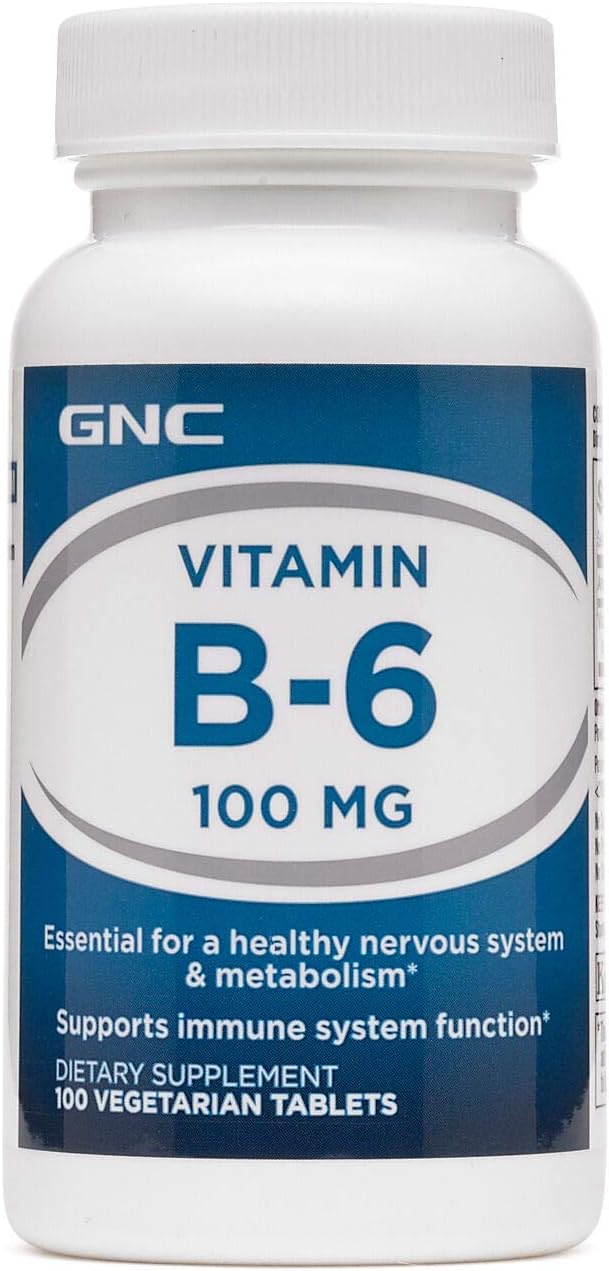 GNC Vitamin B6 100mg, 100 Tablets, Supports Immune System