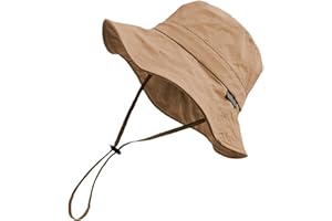 PTDUABENLU Waterproof Bucket Hat for Men Women Quick Dry Sun Hat Fishing Safari Hat Adjustable Chin Strap UV Protection