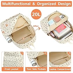 Bluboon Backpack for School Girls Women, Cute