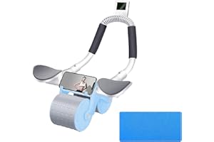 Automatic Rebound Abdominal Wheel, Excercise Ab Roller Wheel with Elbow Support, Phone Holder, Timer, Anti-Slip Pad - X003Y_I